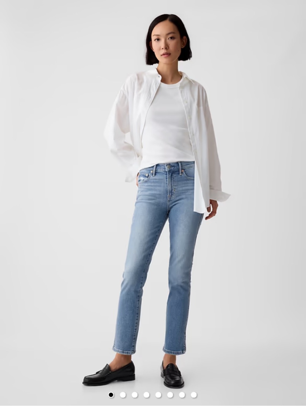 Slim straight jeans